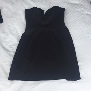 Black corset mini dress